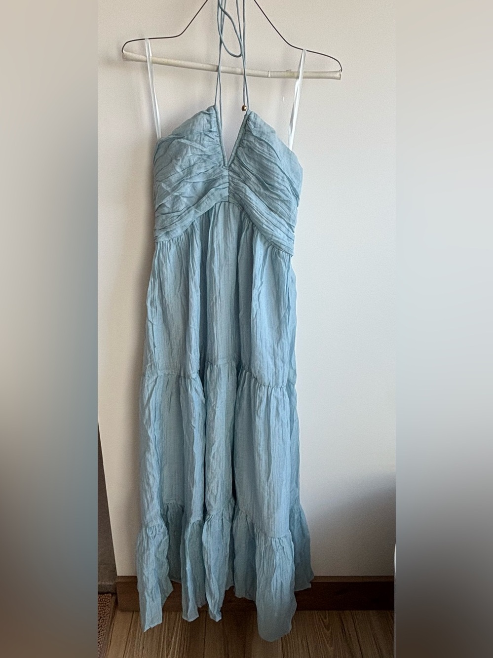Selfie Leslie Light Blue Tiered Maxi Dress